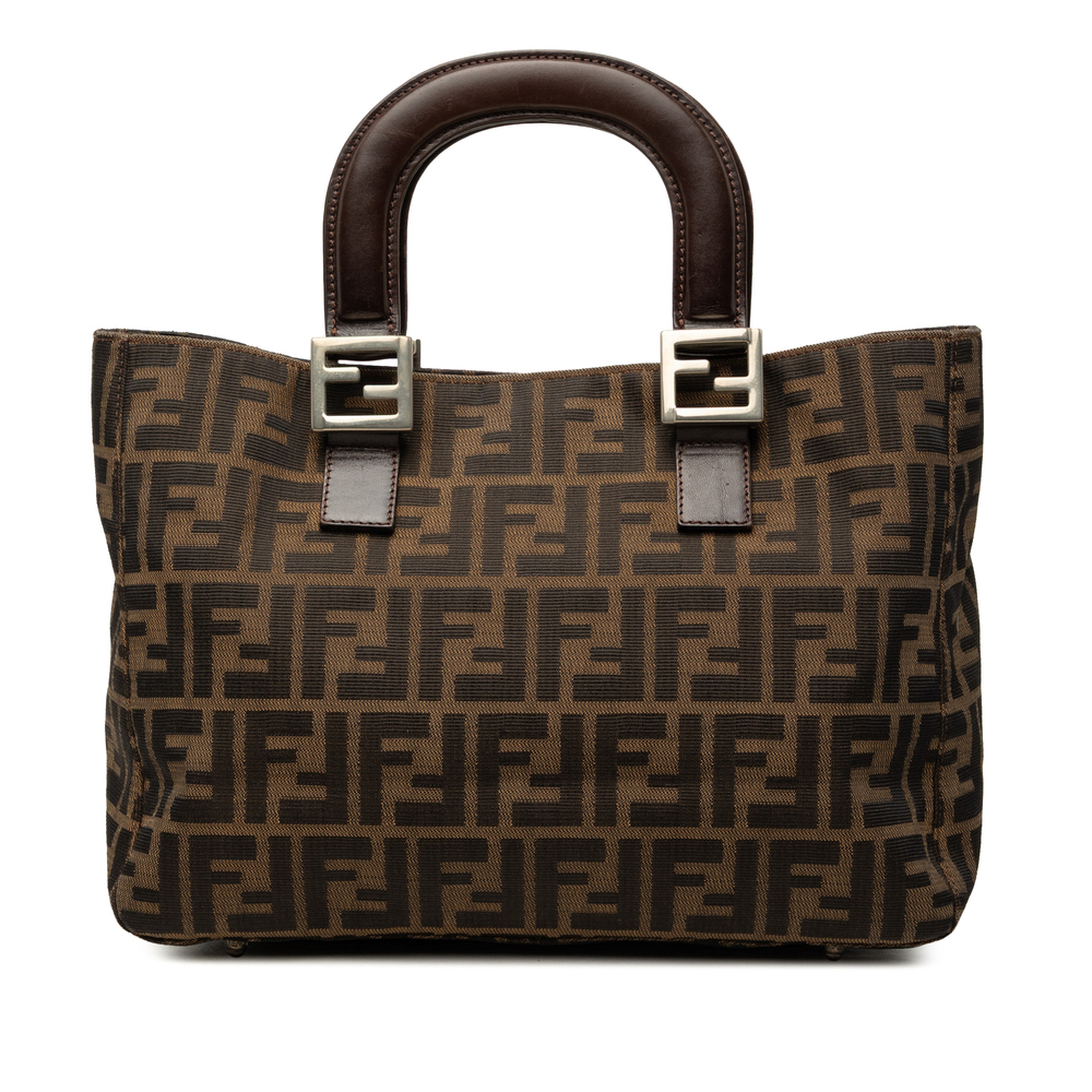 Pre-Loved Fendi Small Zucca Canvas Twins Tote